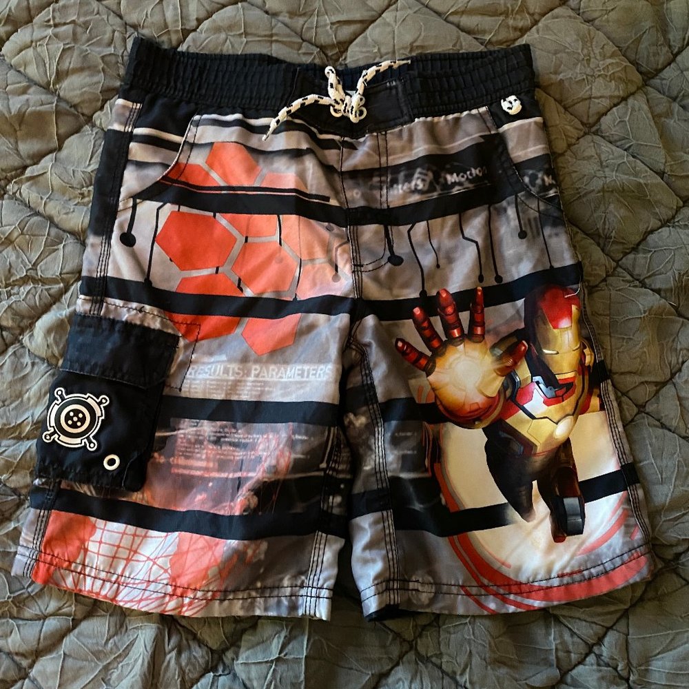 IRON MAN swimsuit trunks
